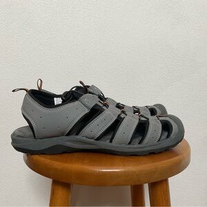 NWOT Adventuridge Grey Orange Closed Toe Adjustable Sandal Size 11 Men's Outdoor
